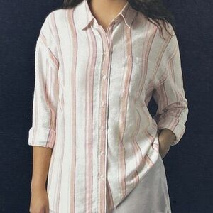 Gap Women's Linen Button Down Top
Size S Multi Stripe NWT